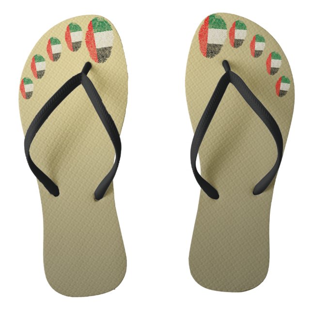 Fingerabdruckflagge der Emirat-Touch Flip Flops (Fußbett)