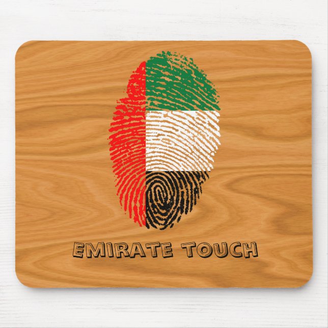 Fingerabdruckflagge der Emirat-Touch Mousepad (Vorne)