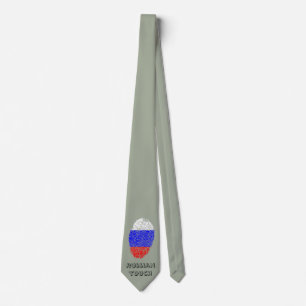 Fingerabdruckflagge der russischen Touch Krawatte