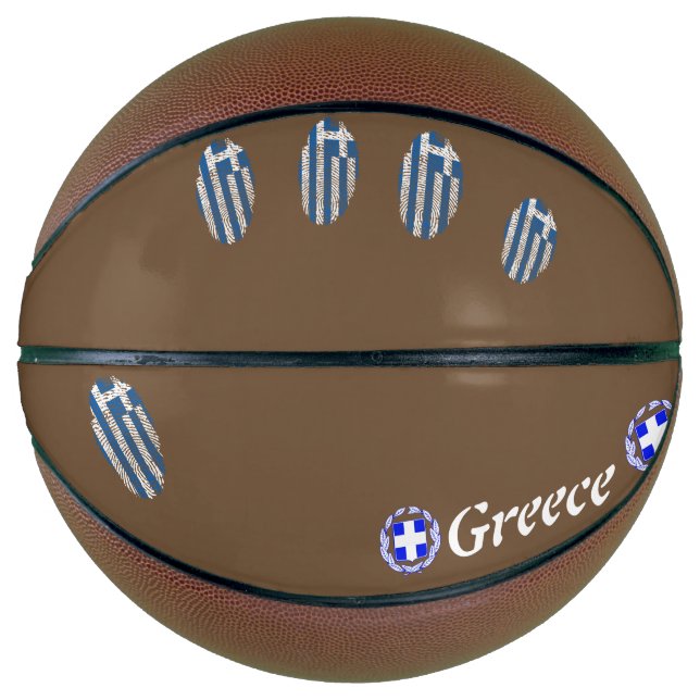 Fingerabdruckflagge für die griechische Touch Basketball (Vorderseite)