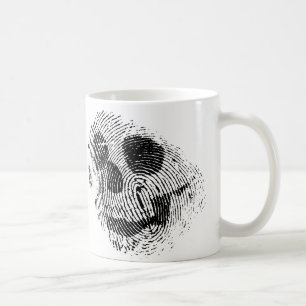 Fingerabdruckschädel Kaffeetasse