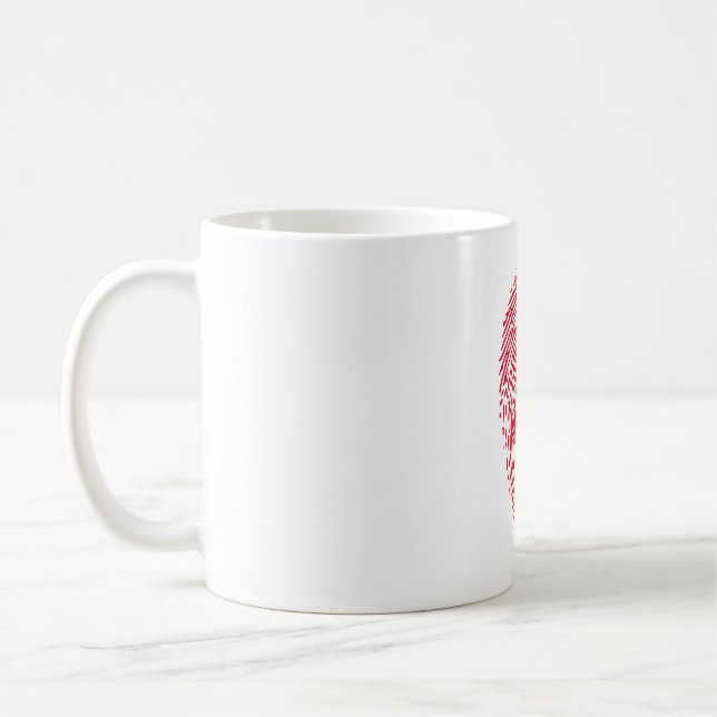 Fingerabdrucktasse Kaffeetasse (Links)