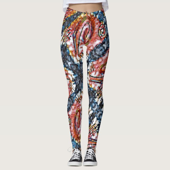 Fingeranstrich - Umrahmt Leggings (Vorderseite)