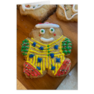 Fingerbread-Cookie, geschmückt Weihnachtskarte