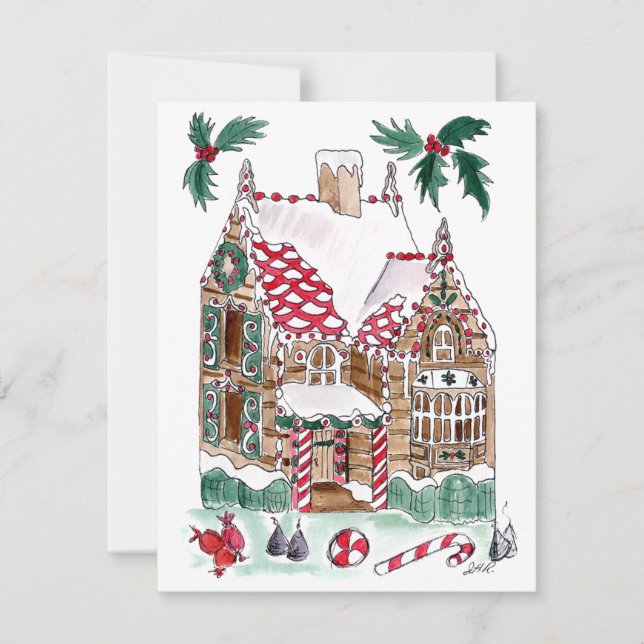 Fingerbread-Note-Card-Leere in m Umschlag Mitteilungskarte (Vorderseite)