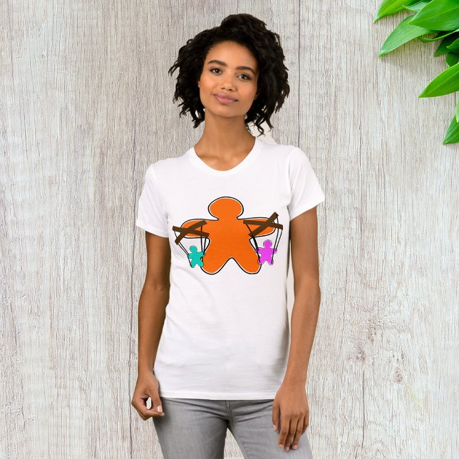 Fingerbread Puppet Master Controlling Charaktere T-Shirt (Von Creator hochgeladen)