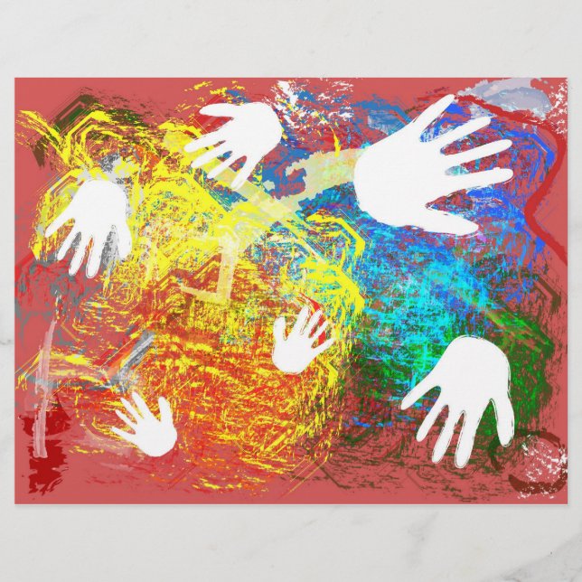 Fingerfarbe Scrapbook Papier (Vorderseite)