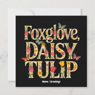 Fingerhut Gänseblümchen Tulpe Blumen Wildblumen De Einladung