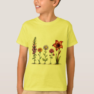 Fingerhut Ringelblume Aster Geranie Amaryllis Blum T-Shirt