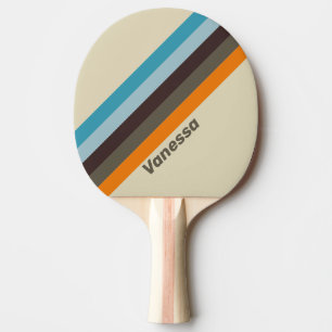 Fingerhut Rost gestreift mit Namen Tischtennis Schläger