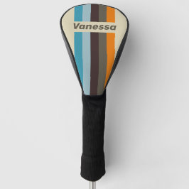 Fingerhut-Rost-Pin gestreift mit Namen Golf Headcover