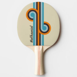 Fingerhut-Roststreifen-Schleife mit Namen Tischtennis Schläger