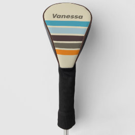 Fingerhutrost auf Streifen mit Namen Golf Headcover