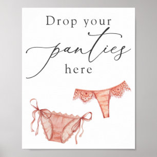 Fingerie Dusche Drop Ihre Hosen hier Unterschreibe Poster