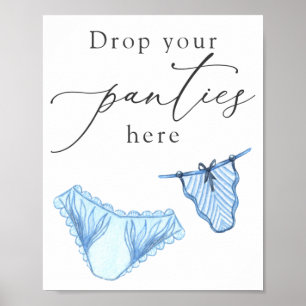 Fingerie Dusche Drop Ihre Hosen hier Unterschreibe Poster