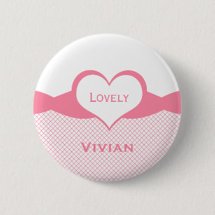 Fingerntasten aus weichem Herzen, rosa Button