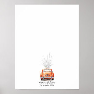 Fingerprint Art Wedding Guest Book mit Auto Poster