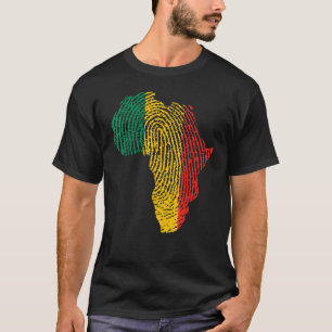 Fingerprint Black History Month Afro Afrikanischer T-Shirt
