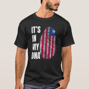 Fingerprint DNA Biometrie Flag Liberia T-Shirt