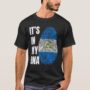 Fingerprint DNA Biometrie Flag Nicaragua T-Shirt