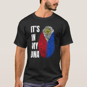 Fingerprint DNA Biometrie Flag Philippinen T-Shirt
