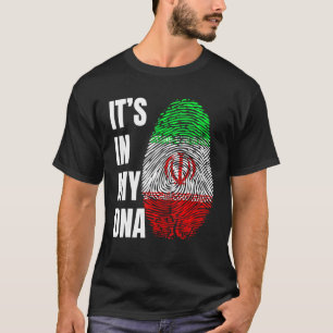 Fingerprint DNA Biometrie iranische Flagge Iran T-Shirt