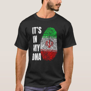 Fingerprint DNA Biometrie iranische Flagge Iran T-Shirt