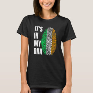 Fingerprint DNA Biometrie Irish Flag Irland T-Shirt