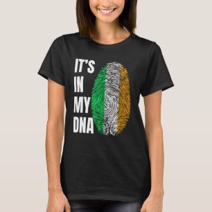 Fingerprint DNA Biometrie Irish Flag Irland T-Shirt