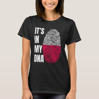 Fingerprint DNA Biometrie Polnische Flagge Polen T-Shirt