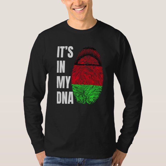 Fingerprint DNA Biometry Flag Malawi   T-Shirt (Vorderseite)