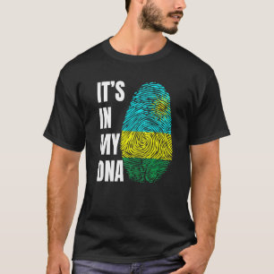 Fingerprint DNA Biometry Flag Ruanda T-Shirt