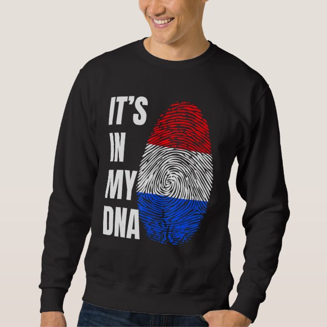 Fingerprint DNA Biometry Holland Flag Netherlands Sweatshirt (Vorderseite)
