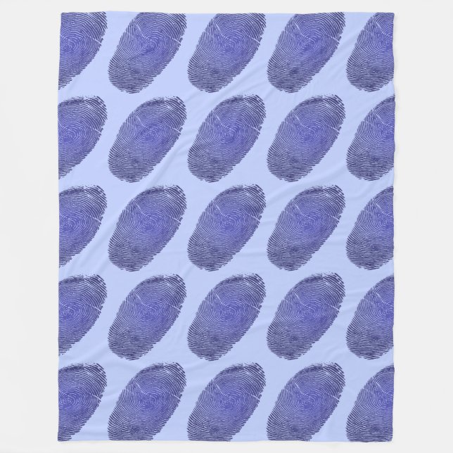 Fingerprint Grafik Fleecedecke (Vorderseite)