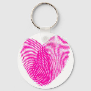 Fingerprint Heart Schlüsselanhänger