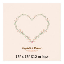 Fingerprint Tree Wreath Heart Budget Coral