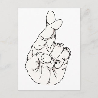 Fingers Crossed Postkarte