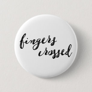 Fingers Crossed Typografie Button