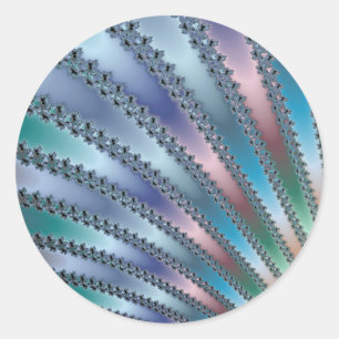 Fingers Fraktal Art Runder Aufkleber