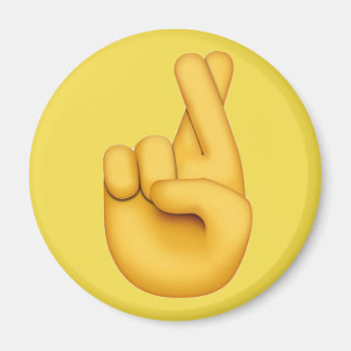 Fingers überquerten Emoji Magnet