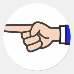 Fingerzeig Runder Aufkleber