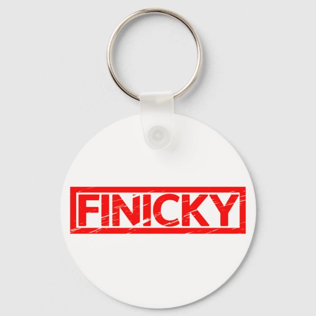 Finicky Briefmarke Schlüsselanhänger (Vorderseite)