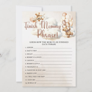 FINISH MOMMY'S PHRASE Baby Shower Game Niedlich Be Einladung