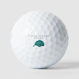 'Finish Today Strong' Motivational Mindset Gift Golfball