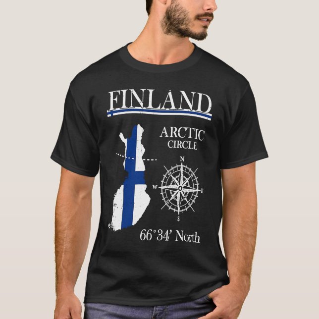 Finland Arctic Circle  Adventure  Suomi Finnish Fl T-Shirt (Vorderseite)