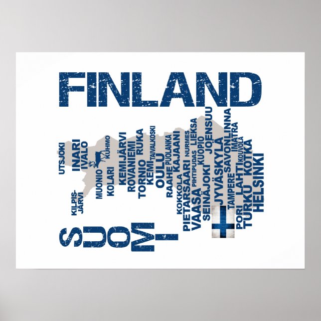 FINLAND MAP poster (Vorne)
