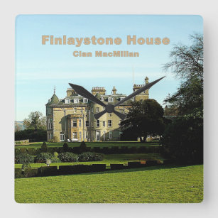 Finlaystone House - MacMillan Clan Quadratische Wanduhr