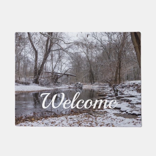 Finley Winter Snow Welcome Doormat Fußmatte (Vorderseite)