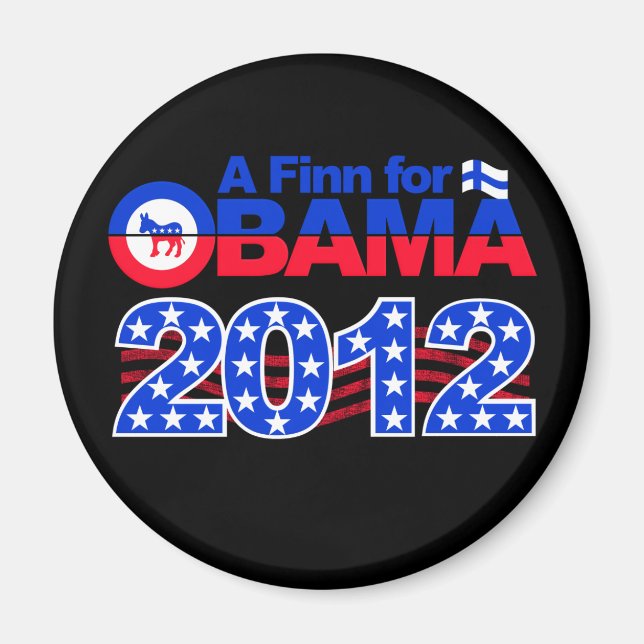 FINN FÜR OBAMA 2012-Magnet Magnet (Vorne)