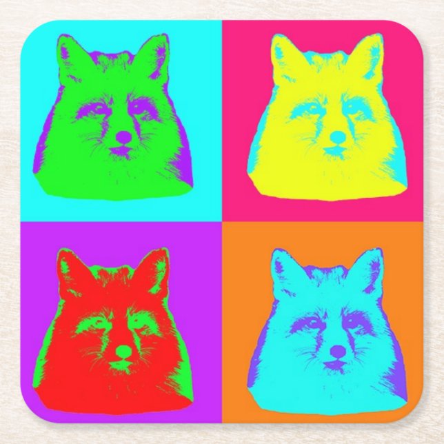 Finneas den Fox-Untersetzer Rechteckiger Pappuntersetzer (Vorderseite)